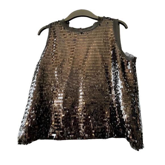 Who What Wear Sleeveless Sequin Black Tank Top Medium - Picture 2 of 10